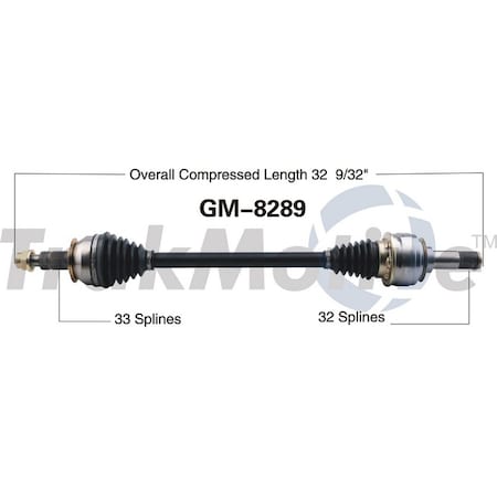 Surtrack Axle Cv Axle Shaft, Gm-8289 GM-8289